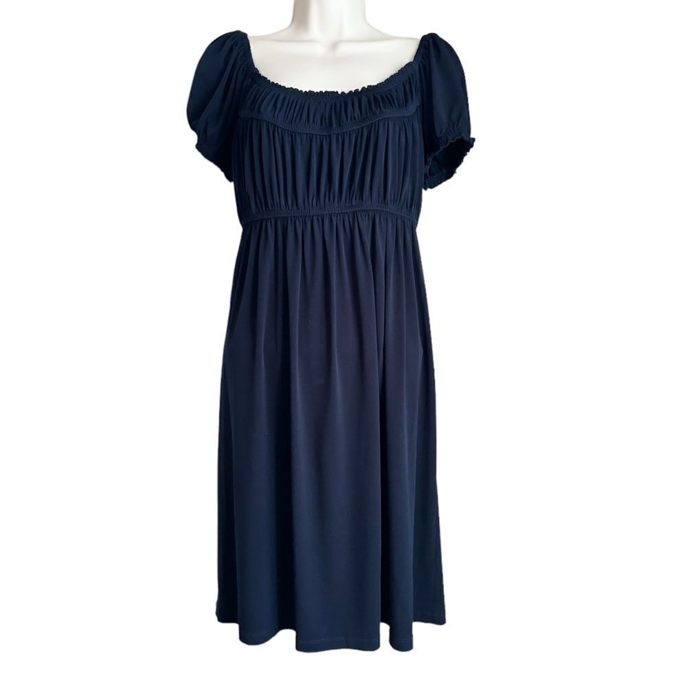 Boston Proper Navy Blue Dress 10 - Picture 2 of 9